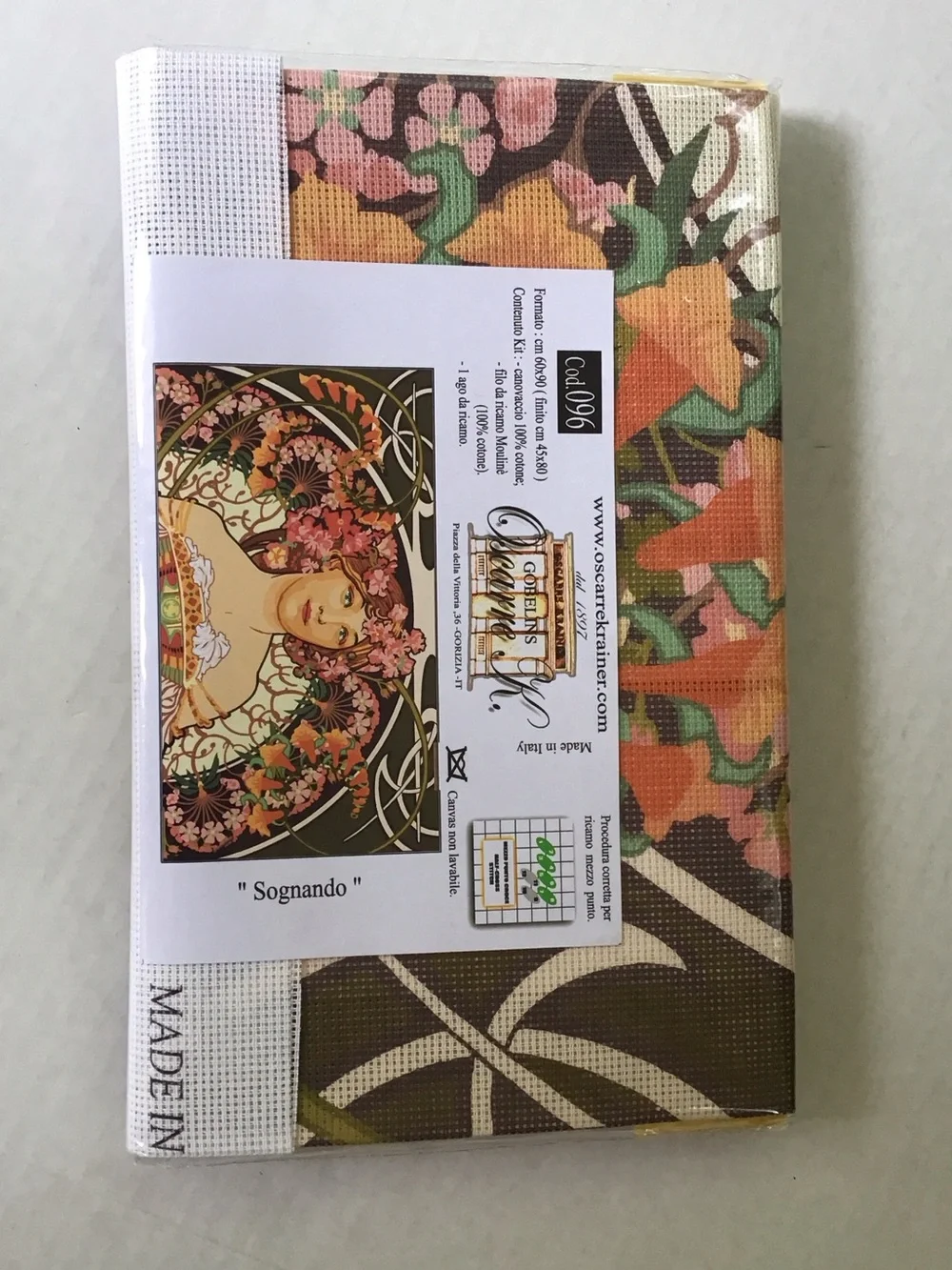 Art Nouveau Italian Krainer Needlepoint Kit 45 x 80 cm